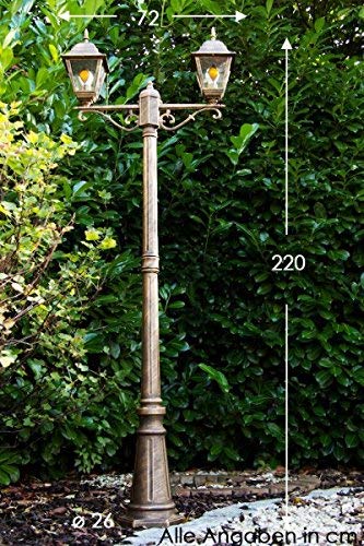 Kandelaber Antibes 220cm – Retro Außenbeleuchtung 2-flammig