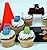CARS Radiator Springs City Scape 20 Piece Birthday CUPCAkE Topper Set Featuring 12 Random Cars Figures and Radiator Springs Decorative Themed Accessories, Cars Average 1/2" Inch Tall