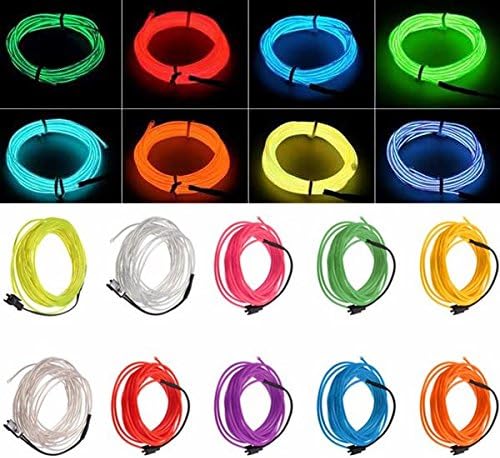 BZAHW 5M 10 Colors 3V Flexible Neon EL Wire Light Dance Party Decor Light BZAHW (Color : Color Purple)