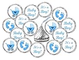 324 Blue Its a Boy Baby Shower Favors Stickers For Baby Shower Or Baby Sprinkle Party, Baby Shower Kisses Stickers, Baby Shower Blue Favors, Baby Shower Labels, Its a Boy Kisses