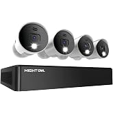 Night Owl 8-Ch Wired DVR System, 4 4K Cams, 1TB HDD, Siren | 4K Spotlight Cameras; Audio Alerts; 8-Ch DVR; Home Security System; Free Mobile App &ndash; No Monthly Fees; US-Owned &amp; Operated