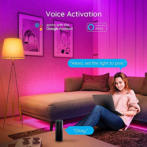 Nexlux WiFi LED Strip Lights, 65.6ft Smart Phone Controlled Non