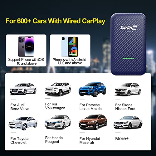 2023 Carlinkit 4.0 carplay Wireless Adapter, 2 in 1 no lag, auto Link