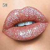 Alonea Liquid Lip Gloss, Nude Metallic Matte Velvet Glossy Lip-gloss Lipstick Lip Cream 18 Colors (05#)