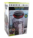 Sharper Image Digital Counting Coin Money Jar Piggy Bank