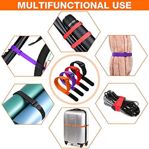 HESTYA 24 Pieces Bike Rack Straps 26 Inches Adjustable Bike Wheel