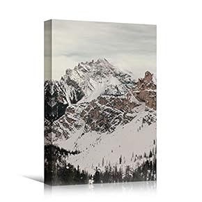 signwin Canvas Wall Art Snowy Tops Cool Dramatic...