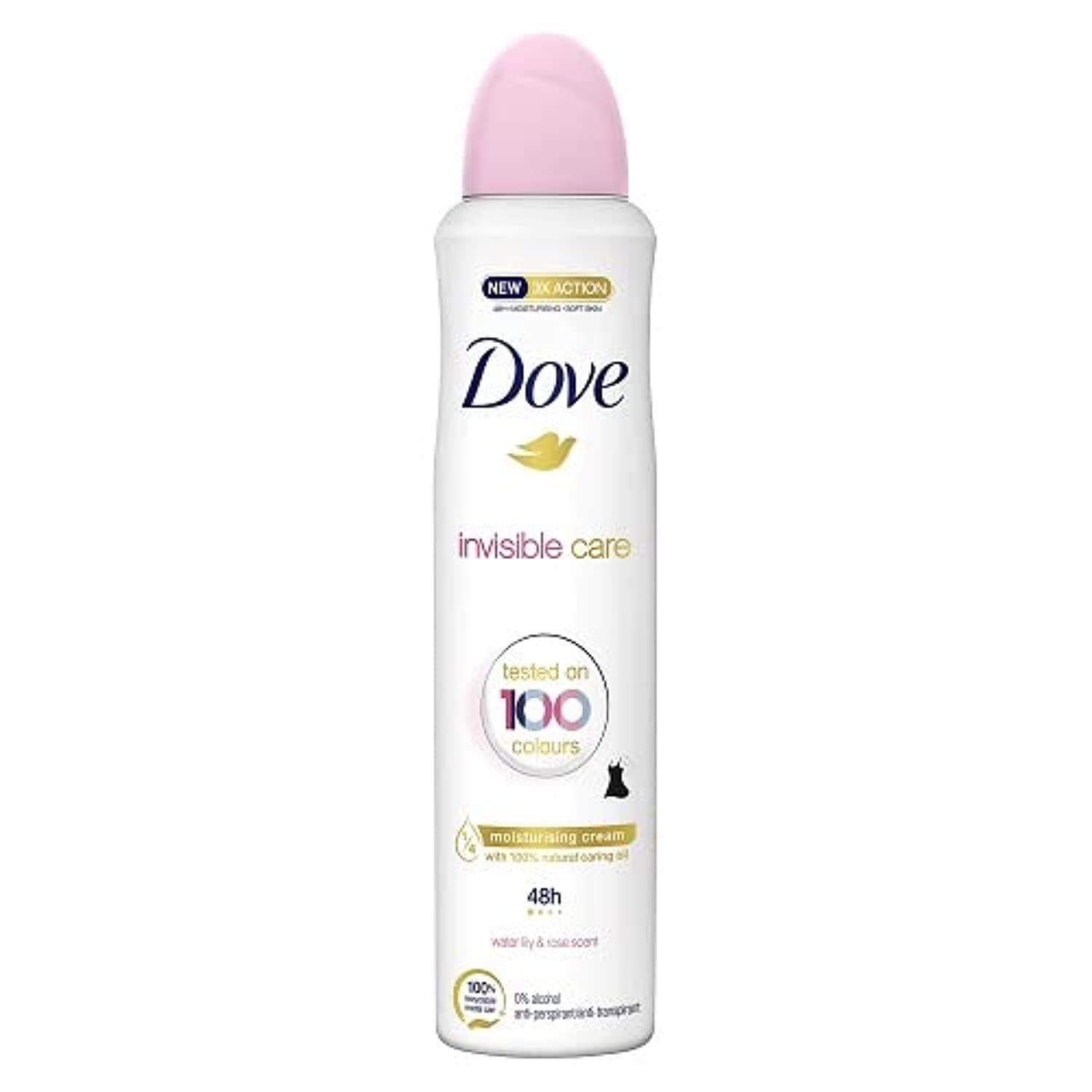 Dove Invisible Care Floral Touch with ¼ moisturising cream Anti-perspirant Aerosol deodorant that leaves no white marks 250 ml