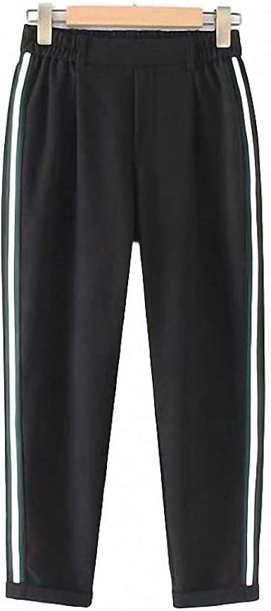 green side stripe trousers