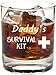 Daddy's Survival Kit - Funny 11 oz Whiskey Glass, Permanently Etched, Gift for Dad, Co-Worker, Friend, Boss, Christmas - RG14