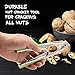 Multipurpose Nut Cracker for All Nuts Walnut with Fork Set, Seafood Crackers with Picks Tools for King Crab Leg Lobster, Non Slip Soft Grip Handle and Durable Anti Bend Zinc Alloy Material