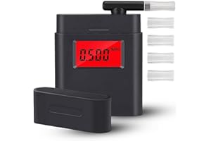 Greenwon Portable Personal breathalyzer Alcohol Tester Professional & Grade Accuracy with Dust Cover More Clean and Digital Red LCD Display for Personal&Home