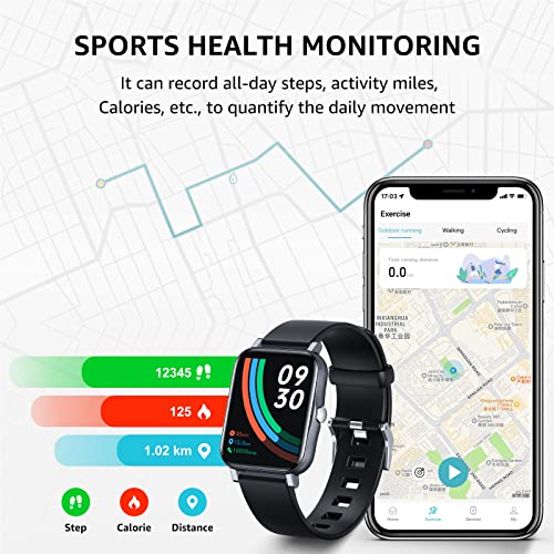Smart Watch Fitness Tracker Full Touch Screen IP68