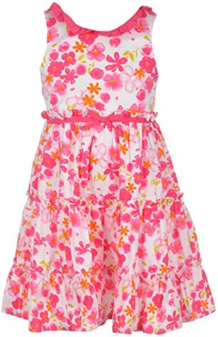 Donita Little Girls' Toddler "Tiered Watercolor" Dress - fuchsia, 3t