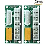 BAY Direct 2-Pack Add2PSU Multiple Power Supply Adapter (ATX 24Pin to Molex 4Pin) and Daisy Chain Connector-Ethereum Mining ETH Rig Dual Power Supply Connector (Warranty Card Included)