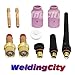 WeldingCity TIG Welding Torch Accessory Kit for Gas Lens Setup 3/32