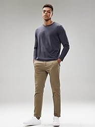 MIER Mens Long Sleeve Shirt Soft Stretch Combed