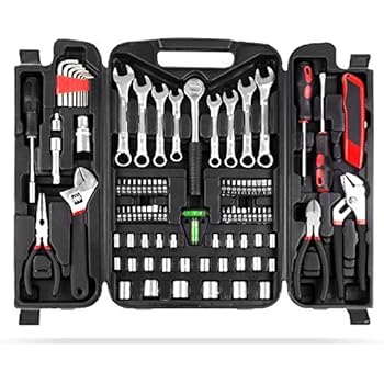 tool mechanics piece hand storage case crescent kit wrench toolbox mvpower household repair plastic general