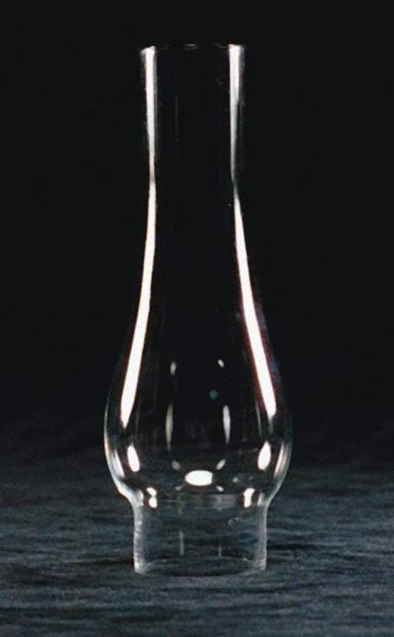 Oil Lamps & Accessories - Clear Glass Lamp Chimney, Replacement Hurricane Globe Measures 1 1/2 Inch Diameter Base x 6 Inches High for Oil or Kerosene Lanterns