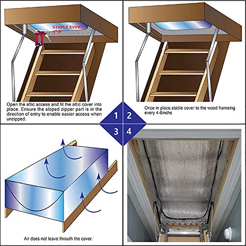 Attic Stairs Insulation Cover 25" x 54" x 11" Attic Ladder Insulation