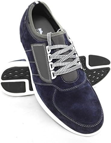 ZERIMAR Sport shoes with + 7 cm interior elevation Made of leather 100% leather Color Navy blue ¡75 ANNIVERSARY SPECIAL OFFER! Size: EU 40 US 8