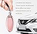 QBUC Car Key Cover, 3 4 5 Button Case Key Fob Cover with Key Chain, Replacement Key Fob(Pink)