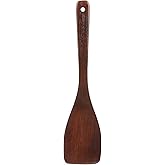Wooden Spatula for Cooking, Long Handle Flat Spatulas for Frying Pan, Left and Right Hand Wood Turner for Cooking Kitchen Utensils