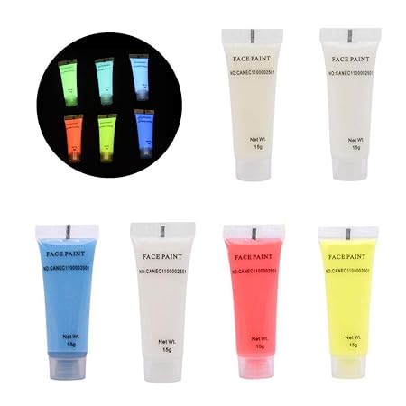 6 Farben Leuchtpulver Pigment, Sicher Gesund und Auch umweltfreundlich Selbstleuchtend Fluoreszierendes Pulver, Nachtleuchten