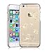 Iphone 6s Case,Comma Beautiful Flower Stylish Design Plastic Case with Swarovski Element Diamond for iPhone 6& iPhone 6s (Gold)