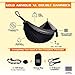 Gold Armour Camping Hammock - XL Double Hammock Portable Hammock Camping Accessories Gear for Outdoor Indoor with Tree Straps, USA Based Brand (Black and Gray)