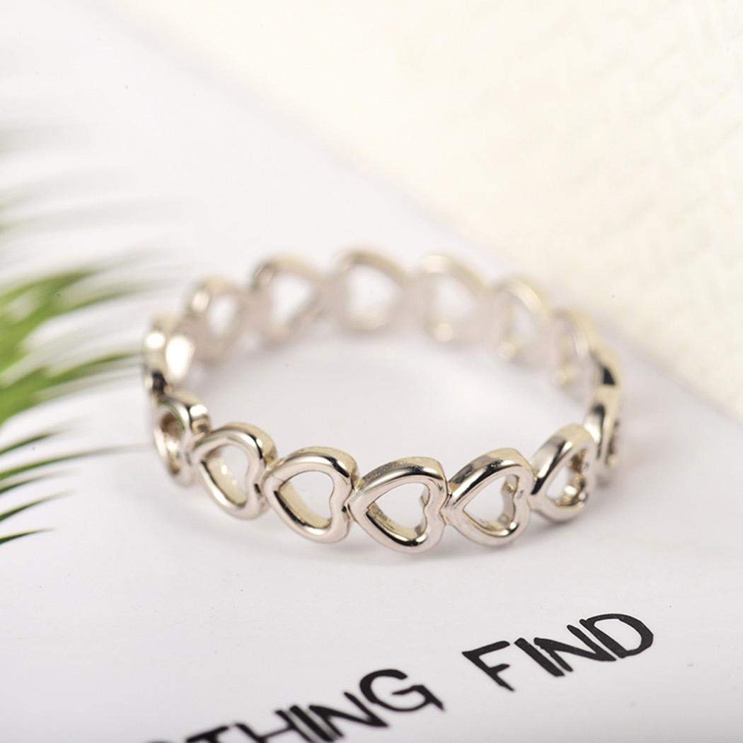 Lindames New Women Fashion Casual Jewelry Charm Wedding Hollow Out Ring Rings