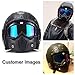 AUTOPDR Open Face Vintage Motorcycle Helmet PU Leather 3/4 Motorcycle Chopper Bike for Helmet Goggle Mask L(59-60cm)