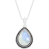 Natural Moonstone Labradorite Lapis Pendant 10x14mm Pear Gemstone 925 Silver Overlay handmade Pendant With 18 Inches Chain
