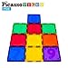 PicassoTiles PT22 Magnetic Building Blocks 22pc Numerical Magnet Tiles Educational Kit Toy Set 3D Clear Color Stacking Block STEM Playboard Novelty Game w/ Numbers, Roman Numerals, and Math Symbols