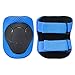 KUYOU Child Kids Protective Gear Set,Knee and Elbow Pads with Wrist Guards Toddler for Multi-Sports Cycling,Bike,Rollerblading, Skating, Volleyball (Blue)