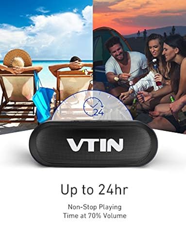 VTIN R4 Bluetooth Speaker Portable Bluetooth Speaker with 24H  Playtime, Crystal Clear Stereo Sound, 10W