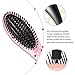 Priksia Hair Straightener Brush Ceramic Heating Hair Straightening Irons brush Anti Scald, Static, Detangling and Silky Straight . (Pink)