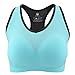 YAHA Women’s Sports Bra Racerback Yoga Workout Bra (L, Blue)