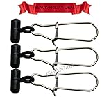 JSHANMEI Interlock Zip Slider High-strength Sinker Slides with Nice Snap Black Sinker Slider for Fishing Line