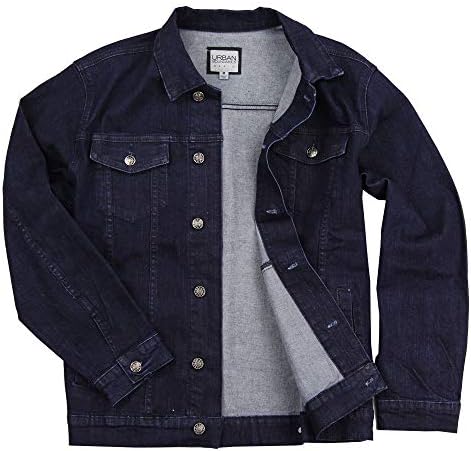 Mens Stretch Fit Blue Jean Denim Jacket