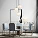 Light Society Zeno Globe Pendant, Matte White with Brass Finish, Contemporary Mid Century Modern Style Lighting Fixture (LS-C175-BRS-MLK)