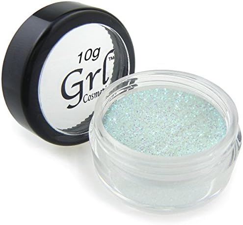 Grl Cosmetics Cosmetic Glitter Makeup for Face, Eyes, Lips, Nails and Body - GL11 Paso Doble White, 10 Gram Jar