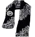 MEEFUR Women's Real Rex Rabbit Fur Scarves Rose Design (Onesize, Blackgrey)