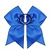 Oaoleer 8inch Jumbo Large Cheer Bows Ponytail Holder Elastic Band Handmade Boutique Hair Accessories for Cheerleading Teen Girls College Women Sports (1PCS, Royal Blue)