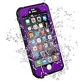 HESGI iPhone 6S Waterproof Case, IP-68 Waterproof Shockproof Dust Proof Snow Proof Full Body Protective Case Cover for Apple iPhone 6S iPhone 6 4.7 [Purple]