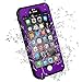 HESGI iPhone 6S Plus Waterproof Case, IP-68 Waterproof Shockproof Dust Proof Snow Proof Full Body Protective Case Cover for Apple iPhone 6S Plus iPhone 6 Plus 5.5[Purple]