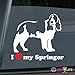 Mister Petlife I Love My Springer Sticker Vinyl Auto Window Spaniel English