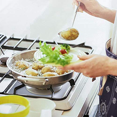 Besego Stove Burner Covers + Duster&spatulas, 8 Pack Reusable Gas Range Protectors 0.2mm Thick Stovetop Burner Liners, BPA Free, Non-Stick, Cuttable, Dishwasher Safe, Keep Your Stovetop Clean(Silver)