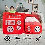 Fire-Truck-Tent-for-Kids-Toddlers-Boys-Girls-Red-Fire-Engine-Pop-Up-Pretend-Playhouse-for-Indoors-Outdoors-Quick-Set-Up-Weather-Proof-Fabric-Foldable-Spacious