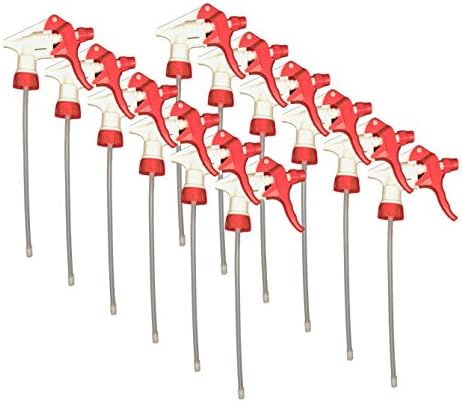 Trigger Sprayer Spray Bottle Nozzle for 32oz Bottle Red & White (12 Pack). Cap size 28/400
